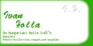 ivan holla business card